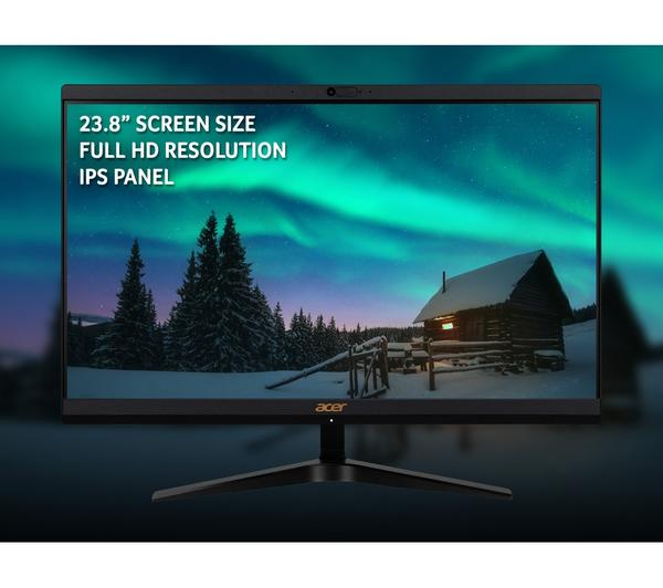 ACER Aspire C24-1800 23.8" All-in-One PC - Intel® Core™ i3, 512 GB SSD, Black