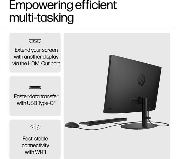 HP 22-dg0001na 21.5" All-in-One PC - Intel® Core™ i3, 256 GB SSD, Black
