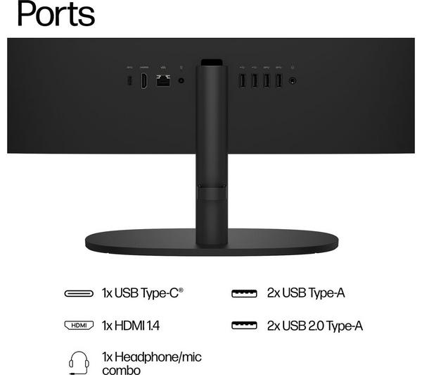 HP 22-dg0001na 21.5" All-in-One PC - Intel® Core™ i3, 256 GB SSD, Black