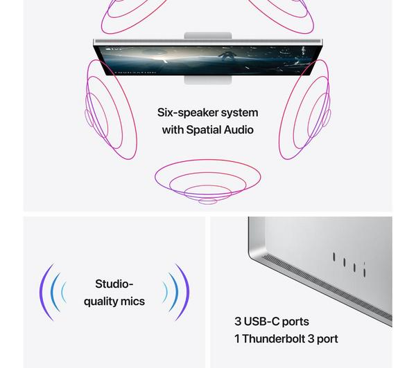 APPLE Studio Display with Tilt-Adjustable Stand - Silver