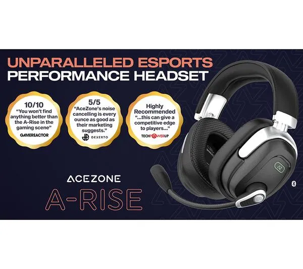 ACEZONE A-Rise Noise-Cancelling Gaming Headset - Black