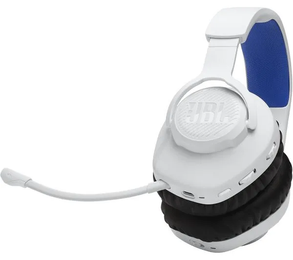 JBL Quantum 360P Wireless Gaming Headset - White & Blue