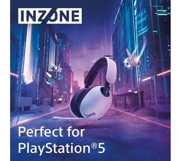 SONY INZONE H9 PS5 & PC Wireless Noise-Cancelling Gaming Headset - White