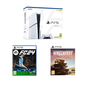 SONY PlayStation 5 (Model Group - Slim), Wreckfest & EA Sports FC 24 Bundle