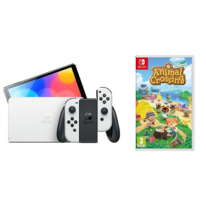 NINTENDO Switch OLED White & Animal Crossing: New Horizons Bundle