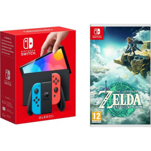 NINTENDO Switch OLED (Red & Blue) & The Legend of Zelda: Tears of the Kingdom Bundle