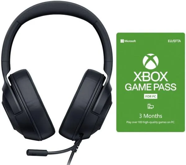 RAZER Kraken X Lite 7.1 Gaming Headset & 3 Month Xbox Game Pass for PC Bundle