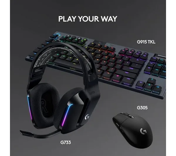 LOGITECH G733 LIGHTSPEED Wireless Gaming Headset - Black