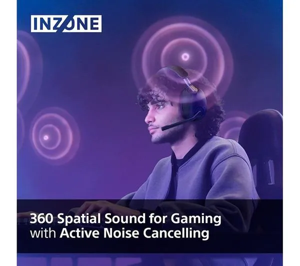 SONY INZONE H9 PS5 & PC Wireless Noise-Cancelling Gaming Headset - Black