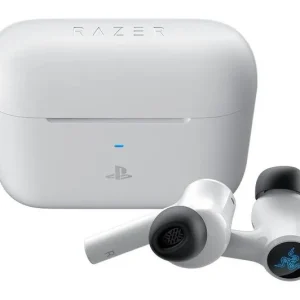 RAZER Hammerhead HyperSpeed Wireless Noise-Cancelling Gaming Earbuds - PlayStation Licensed, White