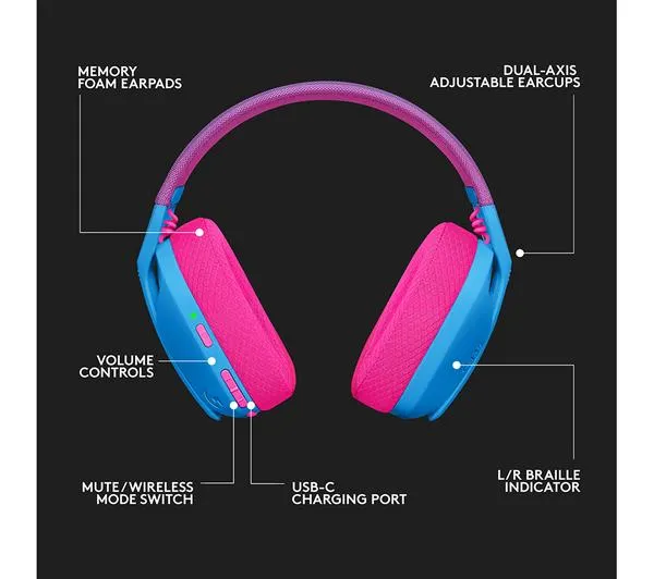 LOGITECH G435 Wireless Gaming Headset - Blue