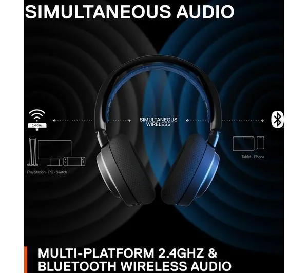 STEELSERIES Arctis Nova 7P Wireless 7.1 Gaming Headset - Black & Blue